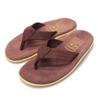 ISLAND SLIPPER（アイランドスリッパ）PT203 (レザートングサンダル) "Suede" / Burgundy（バーガンディ）