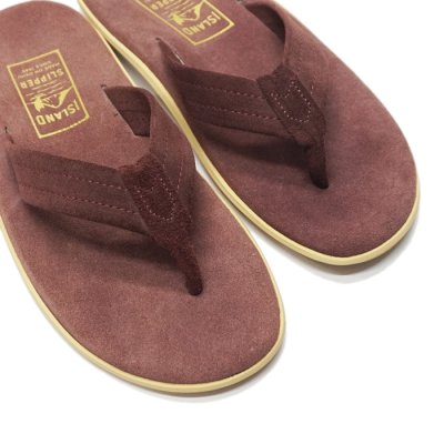 画像6: ISLAND SLIPPER（アイランドスリッパ）PT203 (レザートングサンダル) "Suede" / Burgundy（バーガンディ）