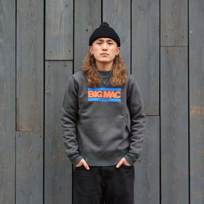 画像7: BARNS OUTFITTERS×BIG MAC（バーンズアウトフィッターズ×ビックマック）STANDARD COZUN GUSSET PRINT CREW NECK SWEAT（はめ込み両Vガゼットクルーネックスウェット）/ Black（ブラック）