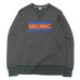 画像1: BARNS OUTFITTERS (バーンズアウトフィッターズ) STANDARD COZUN GUSSET PRINT CREW NECK SWEAT SP (はめ込み両Vガゼットクルーネックスウェット）"BIG MAC"/ Black（ブラック） (1)