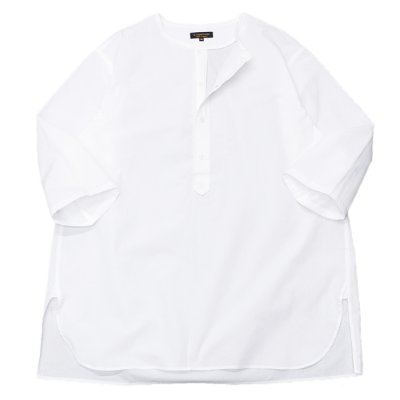 画像1: ＜40%OFF＞*A VONTADE（アボンタージ）Sleeping Shirts 4/5 Sleeve（スリーピングシャツ7分袖）Hard Twist Yarn Seersucker/White（ホワイト）