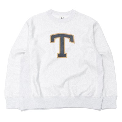画像2: ※Exclusive※ blurhmsROOTSTOCK（ブラームスルーツストック）Soft&Hard Sweat Crew Neck P.O "T-50"（ソフト&ハードスウェットクルーネックプルオーバー"T-50"）Heather White / Navy×Yellow（ネイビー×イエロー）