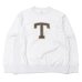 画像2: ※Exclusive※ blurhmsROOTSTOCK（ブラームスルーツストック）Soft&Hard Sweat Crew Neck P.O "T-50"（ソフト&ハードスウェットクルーネックプルオーバー"T-50"）Heather White / Navy×Yellow（ネイビー×イエロー） (2)