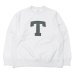 画像2: ※Exclusive※ blurhmsROOTSTOCK（ブラームスルーツストック）Soft&Hard Sweat Crew Neck P.O "T-50"（ソフト&ハードスウェットクルーネックプルオーバー"T-50"）Heather White / Green×Navy（グリーン×ネイビー） (2)