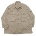 画像1: KAPTAIN SUNSHINE（キャプテンサンシャイン）Garment Dyed Safari Shirt Jacket（ガーメントダイドサファリシャツジャケット）FINX SATIN CLOTH/Taupe（トープ） (1)