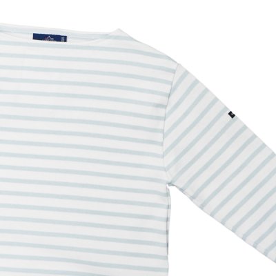 画像4: SAINT JAMES（セントジェームス）OUESSANT（ウエッソン）"BORDER" / NEIGE×GALILEO（ホワイト×アイスブルー）