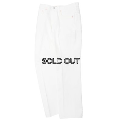 画像1: KAPTAIN SUNSHINE（キャプテンサンシャイン）Skate Shoecut Denim Pants（スケートシューカットデニムパンツ）/ One Wash White（ワンウォッシュホワイト）【裾上げ無料】