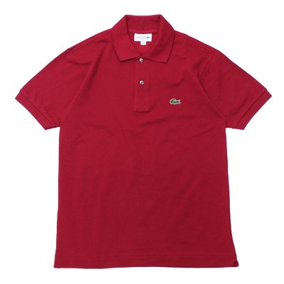 画像1: LACOSTE（ラコステ）Classic Fit Pique Polo Shirt（クラシックフィットピケポロシャツ）/Bordeaux（ボルドー）※Imported from France※サイズ2のみ