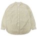 画像1: Post O'Alls（ポストオーバーオールズ）Band Collar Shirt（バンドカラーシャツ）"Stripe Shirting" / Natural（ナチュラル） (1)