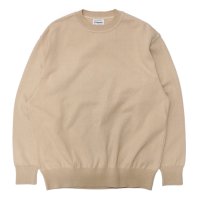 Yonetomi NEW BASIC（ヨネトミニューベーシック）WAVE COTTON KNIT PULLOVER（ウェーブコットンニットプルオーバー）/Beige（ベージュ）