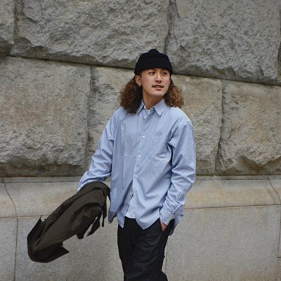 画像7: alvana（アルヴァナ）WIDE REGULAR SHIRTS（ワイドレギュラーシャツ）/ Navy Stripe（ネイビーストライプ）