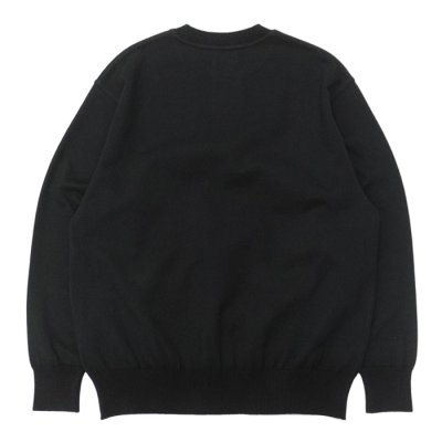 画像2: Yonetomi NEW BASIC（ヨネトミニューベーシック）WAVE COTTON KNIT PULLOVER（ウェーブコットンニットプルオーバー）/ Black（ブラック）