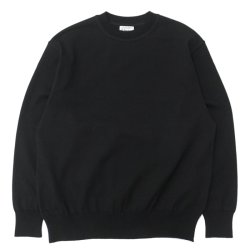 Yonetomi NEW BASIC（ヨネトミニューベーシック）WAVE COTTON KNIT PULLOVER（ウェーブコットンニットプルオーバー）/ Black（ブラック）