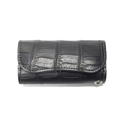 画像1: WILD SWANS（ワイルドスワンズ）CLIPPERIII（クリッパー3）キーケース"クロコダイル"/Black（ブラック）