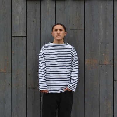 画像7: SAINT JAMES(セントジェームス)OUESSANT LOOSE(ウエッソン・ルーズ)"BORDER" / NOIR×NAVY(ブラック×ネイビー)