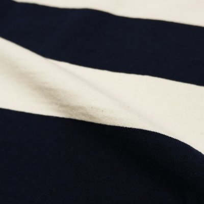 画像6: BARBARIAN（バーバリアン）カジュアルラガーシャツショートスリーブ ”TWO COLOUR STRIPES" / Navy×Ivory（ネイビー×アイボリー）
