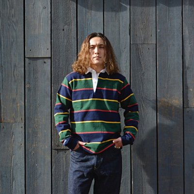 画像7: BARBARIAN（バーバリアン）Heavy Weight Rugby Collar Shirt（ヘビーウェイト ラグビーカラーシャツ） "SOLID" / Ivory（アイボリー）