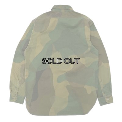 画像2: Nigel Cabourn（ナイジェル・ケーボン）UTILITY SHIRT（ユーティリティシャツ）"FADE CAMO" / Green（グリーン）