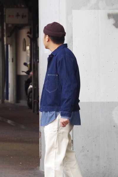 画像10: 【PointUp10%11/10迄】Post O'Alls(ポストオーバーオールズ)Mechanic Blouse 2(メカニックブラウス2)”8oz Denim Deep Wash" / Indigo(インディゴ)