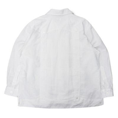 画像2: ENGINEERED GARMENTS（エンジニアードガーメンツ）Guayabera Shirt （グアヤベラシャツ）"Handkerchief Linen"/ White（ホワイト）