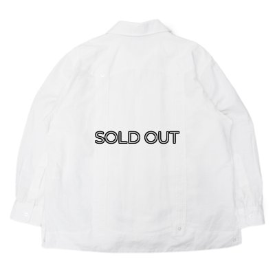 画像2: ENGINEERED GARMENTS（エンジニアードガーメンツ）Guayabera Shirt （グアヤベラシャツ）"Handkerchief Linen"/ White（ホワイト）