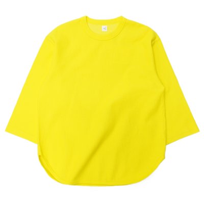 画像1: blurhms ROOTSTOCK（ブラームスルーツストック）Rough&Smooth Thermal Baseball Tee（ラフ&スムースサーマルベースボールTシャツ）/ Yeloow（イエロー）