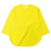 画像1: blurhms ROOTSTOCK（ブラームスルーツストック）Rough&Smooth Thermal Baseball Tee（ラフ&スムースサーマルベースボールTシャツ）/ Yeloow（イエロー） (1)