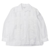 ENGINEERED GARMENTS（エンジニアードガーメンツ）Guayabera Shirt （グアヤベラシャツ）"Handkerchief Linen"/ White（ホワイト）