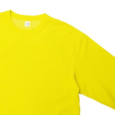 画像4: blurhms ROOTSTOCK（ブラームスルーツストック）Rough&Smooth Thermal Baseball Tee（ラフ&スムースサーマルベースボールTシャツ）/ Yeloow（イエロー）