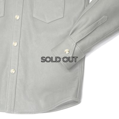 画像5: Y'2 LEATHER（ワイツーレザー）STEER OIL Western Shirt（ステアオイル ウエスタンシャツ）"Spring Edition" / Grey（グレー）