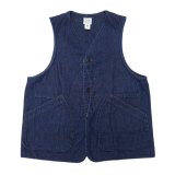 Post O'Alls（ポストオーバーオールズ）DEE Vest 2（ディー・ベスト 2）"8oz Denim Indigo Deep Wash" / Indigo（インディゴ）
