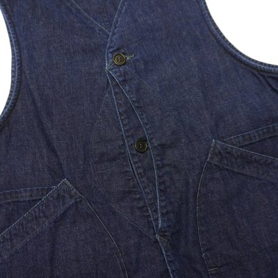 画像6: 【PointUp10%11/10迄】Post O'Alls(ポストオーバーオールズ)DEE Vest 2(ディー・ベスト 2)"8oz Denim Indigo Deep Wash" / Indigo(インディゴ)