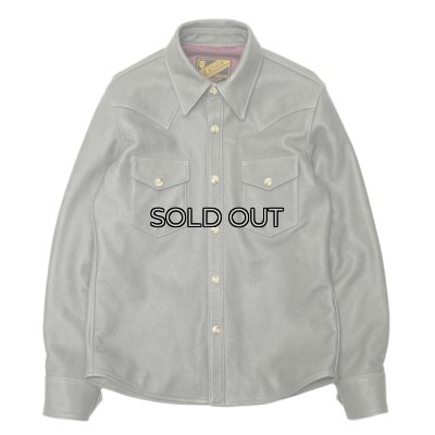画像1: Y'2 LEATHER（ワイツーレザー）STEER OIL Western Shirt（ステアオイル ウエスタンシャツ）"Spring Edition" / Grey（グレー）