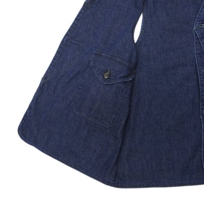 画像8: 【PointUp10%11/10迄】Post O'Alls(ポストオーバーオールズ)DEE Vest 2(ディー・ベスト 2)"8oz Denim Indigo Deep Wash" / Indigo(インディゴ)