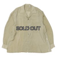 KAPTAIN SUNSHINE（キャプテンサンシャイン）Open Collered Shirt（オープンカラーシャツ） / Beige Stripe（ベージュストライプ）