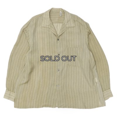 画像1: KAPTAIN SUNSHINE（キャプテンサンシャイン）Open Collered Shirt（オープンカラーシャツ） / Beige Stripe（ベージュストライプ）