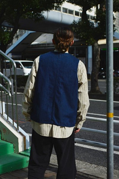 画像12: 【PointUp10%11/10迄】Post O'Alls(ポストオーバーオールズ)DEE Vest 2(ディー・ベスト 2)"8oz Denim Indigo Deep Wash" / Indigo(インディゴ)
