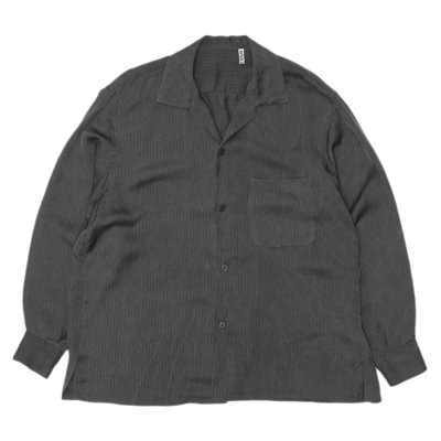 画像1: KAPTAIN SUNSHINE（キャプテンサンシャイン）Open Collered Shirt（オープンカラーシャツ） / INK Black Plaid（インクブラックチェック）