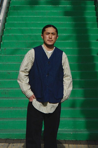 画像10: 【PointUp10%11/10迄】Post O'Alls(ポストオーバーオールズ)DEE Vest 2(ディー・ベスト 2)"8oz Denim Indigo Deep Wash" / Indigo(インディゴ)