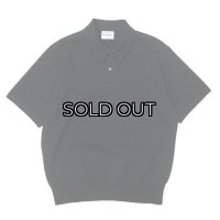 Yonetomi NEW BASIC（ヨネトミニューベーシック）LIGHT WAVE COTTON KNIT POLO（ライトウェーブコットンニットポロシャツ）/ Black（ブラック）