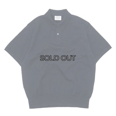 画像1: Yonetomi NEW BASIC（ヨネトミニューベーシック）LIGHT WAVE COTTON KNIT POLO（ライトウェーブコットンニットポロシャツ）/ Navy（ネイビー）
