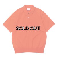 Yonetomi NEW BASIC（ヨネトミニューベーシック）LIGHT WAVE COTTON KNIT POLO（ライトウェーブコットンニットポロシャツ）/ Orange（オレンジ）