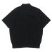 画像2: Yonetomi NEW BASIC（ヨネトミニューベーシック）LIGHT WAVE COTTON KNIT POLO（ライトウェーブコットンニットポロシャツ）/ Black（ブラック） (2)
