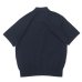 画像2: Yonetomi NEW BASIC（ヨネトミニューベーシック）LIGHT WAVE COTTON KNIT POLO（ライトウェーブコットンニットポロシャツ）/ Navy（ネイビー） (2)