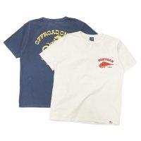 STUDIO D'ARTISAN（ステュディオ・ダ・ルチザン）USAコットンプリントＴシャツ / Ivory（アイボリー）・Navy（ネイビー）
