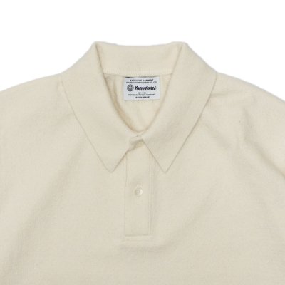 画像2: Yonetomi NEW BASIC（ヨネトミニューベーシック）LIGHT WAVE COTTON KNIT POLO（ライトウェーブコットンニットポロシャツ）/ Ecru（エクリュ）