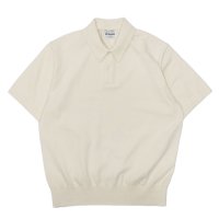 Yonetomi NEW BASIC（ヨネトミニューベーシック）LIGHT WAVE COTTON KNIT POLO（ライトウェーブコットンニットポロシャツ）/ Ecru（エクリュ）