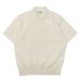 画像1: Yonetomi NEW BASIC（ヨネトミニューベーシック）LIGHT WAVE COTTON KNIT POLO（ライトウェーブコットンニットポロシャツ）/ Ecru（エクリュ） (1)