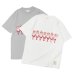 画像1: felco（フェルコ） HI-CREW NECK S/S T-SHIRTS（ハイクルーネック S/S Tシャツ）”CORNELL UNIVERSITY PRINT" / White（ホワイト）・Lt Grey（ライトグレー） (1)