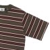画像4: BARBARIAN（バーバリアン）Light Weight Crew Neck Shirt S/S（ライトウェイトクルーネックシャツS/S） ”Bcrs Stripes Repeat" / Moss×Harvard×V,Gold×Brown（グレー×グラファイト）